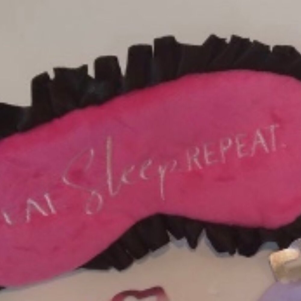 Plush Eye Mask EAT SLEEP REPEAT